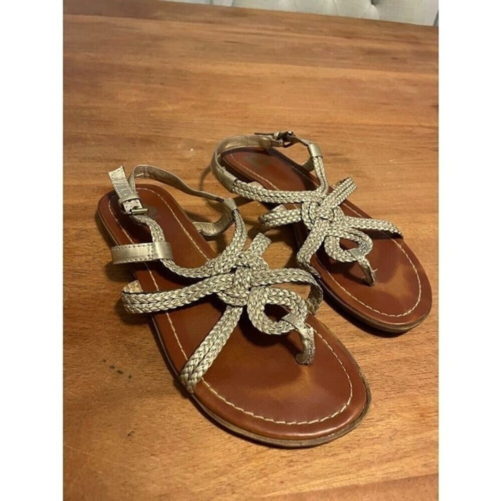 R2 Women's Size 7 Gold Rope Strapped Sandals